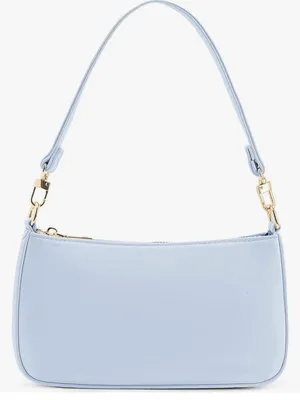 Boutique faux leather coquette pastel Light Blue Shoulder Bag Purse thumbnail 1