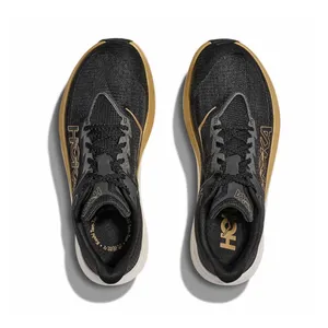 HOKA Unisex Rocket X 3 Running Shoes Black White Gold Size 7 Mens / 8 Womens NWB thumbnail 2