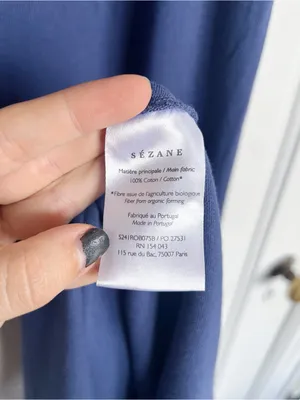 Sezane • Ariana Dress navy blue sleeveless tank cotton knit midi maxi thumbnail 9