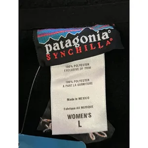 Patagonia Vest Womens Large Black Synchilla Fleece Full Zip NBC Sports Logo thumbnail 8