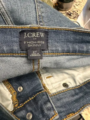 J. Crew Women's Skinny Button-Fly Jeans in Medium Blue Wash thumbnail 4