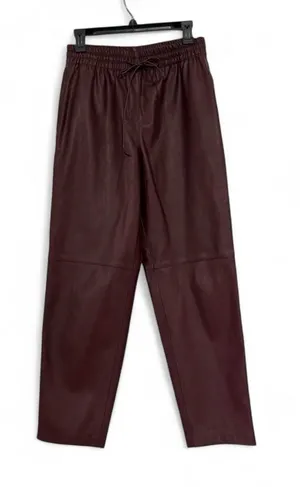 Women's Faux Leather Drawstring Waist Pants size S or 26-27 thumbnail 1