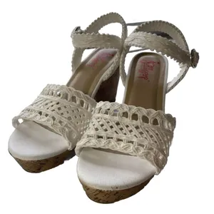 Jellypop Gabrielle Women Cork Wedge Heel Sandals 8.5M White Comfort Fit BohoChic thumbnail 6