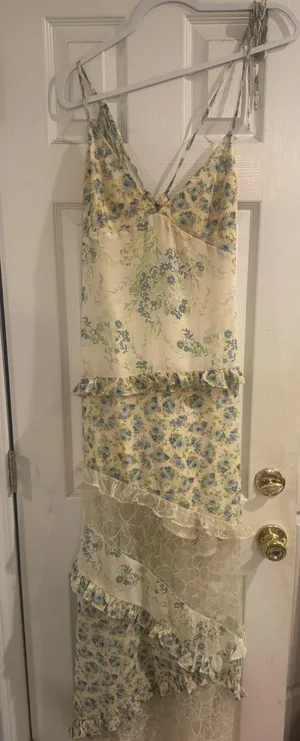 Forever 21 Mesh Floral Dress thumbnail 1