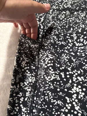 Lululemon size 6 fast & free crop Black White Speckle Side-Pocket Leggings thumbnail 4