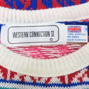 Vintage 90s Western Connection II Fair Isle Bubble Hem Short Sleeve Sweater thumbnail 9