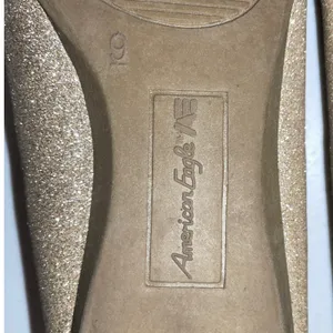 American Eagle Womens Champagne Gold Glitter Ballet Flats Round Toe Size 9 thumbnail 7