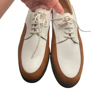 Tag Golf Cleats Two Tone Saddle Oxford Shoes Size 7 Brown White Leather Suede thumbnail 8