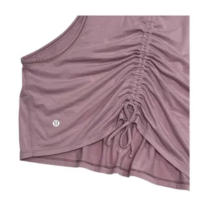 Lululemon Cinch Me Up Tank Womens 8 Purple Ruched Back Yoga Activewear Cropped thumbnail 4