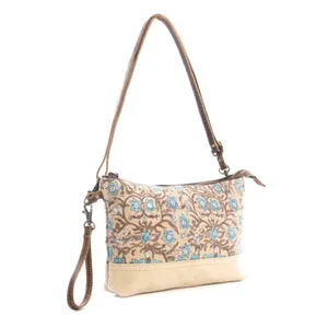 NWT Boho Floral Canvas and LeatherSan Ysidro Falls Crossbody Bag thumbnail 3