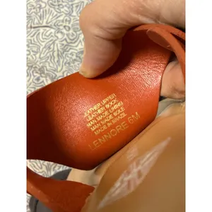 Antonio Melani Lennore Rust Red Size 6 leather flat thong sandals faux snake thumbnail 2