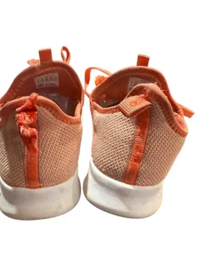 adidas Women's Peach/Coral Knit Lace-Up Athletic Sneakers thumbnail 4