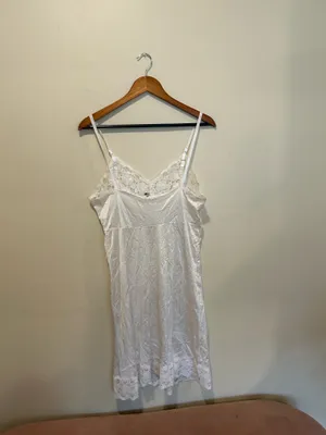 Vintage white slip dress thumbnail 4