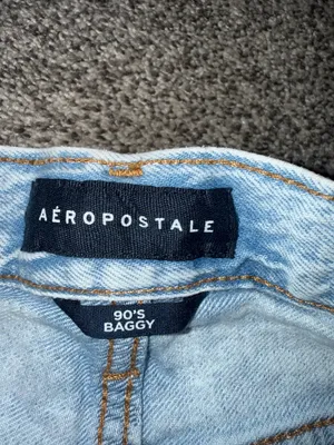 Aeropostale 90's Baggy Light Blue Straight Leg Jeans thumbnail 4
