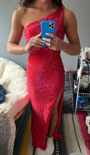 Sherri Hill Red Gown thumbnail 1