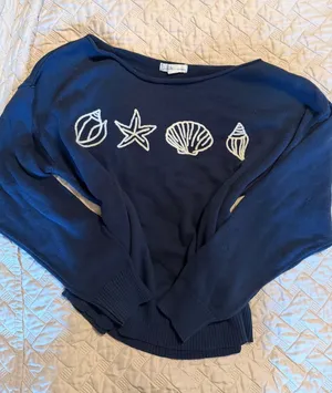 Aeropostale Sweater Knit Navy Blue thumbnail 1