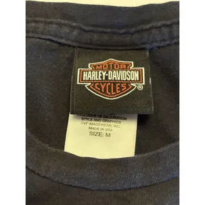 Harley Davidson Skull Graphic T Shirt Womens M Black Biker USA Y2K 2000s Style thumbnail 5