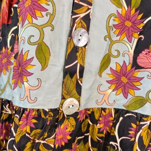NWOT Farm Rio Floral Swans V-Neck Long Sleeves Mini Dress Size M thumbnail 5