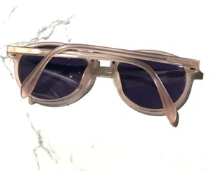 Mauve Pink Polarized Round Sunglasses thumbnail 2