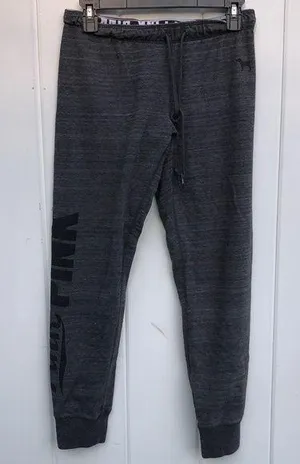 PINK Victoria's Secret sweatpants gray joggers size small stretchy pants pink vs thumbnail 1
