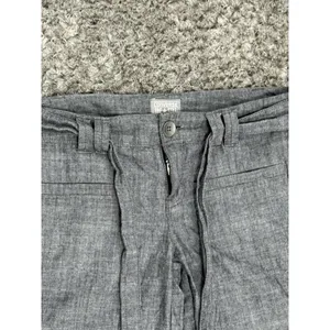 Converse One Star Women’s Gray Wide Leg Pants Cotton Belted Low Rise Size 4 thumbnail 4