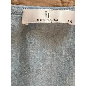 Light Blue Cotton Button Down Ruffled Hem Dress XXL thumbnail 5