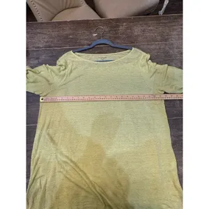 Eileen Fisher Women's Large Chartreuse Pullover Blouse Tunic‎ Lagenlook Linen thumbnail 6