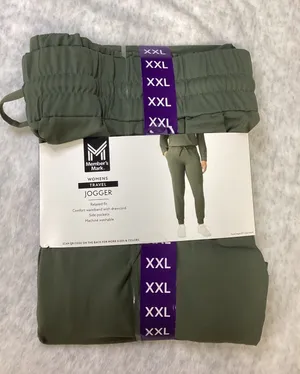 Member's Mark Womens Travel Jogger Olive Green XXL 20 Relaxed Fit Stretch Pants. thumbnail 1