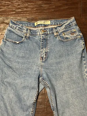 Harley Davidson Jeans Womens 10 Long Light Wash High Rise Straight Leg Retro thumbnail 4