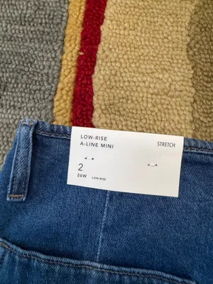 NWT American Eagle Outfitters Low Rise A Line Mini Denim Jean Skirt Size 2 / 26 thumbnail 5