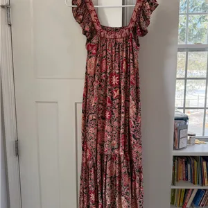 Love the Label Anthropologie Floral Ruffle Sleeve Dress XS thumbnail 7