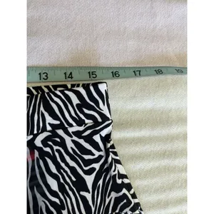 Style & Co Zebra Print Maxi Skirt A-line Size M Elastic/Tie Waist Blk/Wh‎ Tiered thumbnail 6
