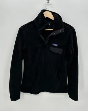 Patagonia Synchilla Snap-T Black Fleece Pullover Womens Sz‎ S thumbnail 1