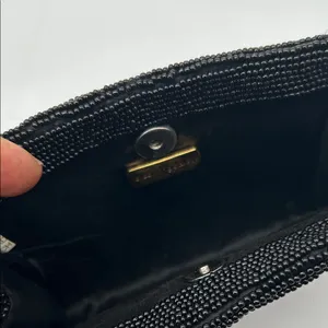 Bloomingdale's Elegant Black Beaded Wristlet thumbnail 4