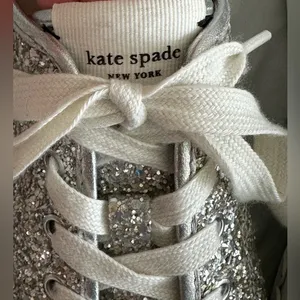 Kate Spade Vale Sneaker in Silver Glitter Sparkle thumbnail 5