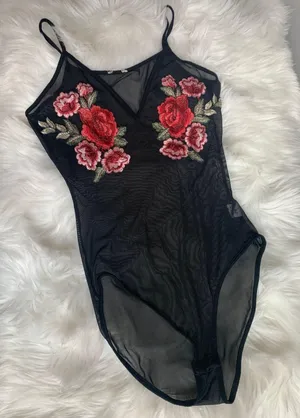 Black Mesh Bodysuit Size M thumbnail 2