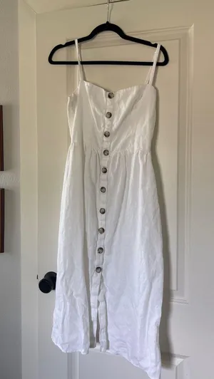 Reformation White Midi Dress thumbnail 1