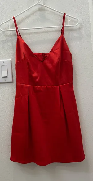 Princess Polly Lina Satin Red Mini Dress thumbnail 1