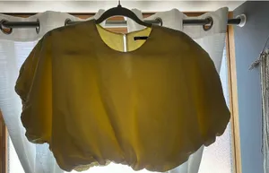ZARA Bubble Sleeve Top thumbnail 1