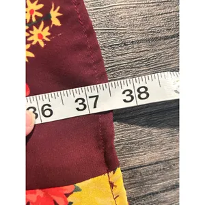 Old Navy Burgundy Floral Long Sleeve Semi-Sheer Shift Dress/Tunic Boho XXL thumbnail 7