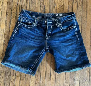 Y2K Miss Me Shorts Denim Low Rise thumbnail 1