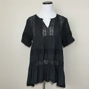 Anthropologie Maeve Tiered Lace Tunic thumbnail 2