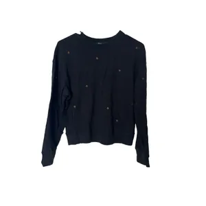 Rails Sweatshirt Womens S Small Black Ramona Bronze Star Embroidered Pullover thumbnail 3