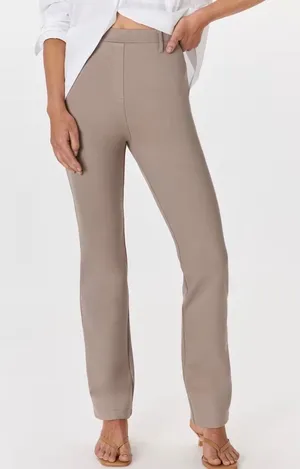 Quince Ultra-Stretch Ponte Straight Leg Pants Morel Grey Large LB111536-DKBIZ01 thumbnail 1