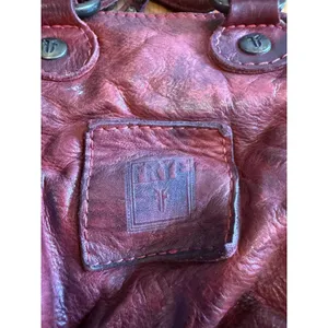 Frye Satchel Bag Womens Mini Red Leather Studded Crossbody thumbnail 5