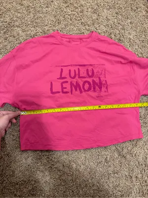 lululemon athletica Bold Pink Graphic Crop Tee thumbnail 4