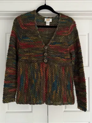 Vintage Talbots Y2K Boho Knit Sweater - Small thumbnail 1