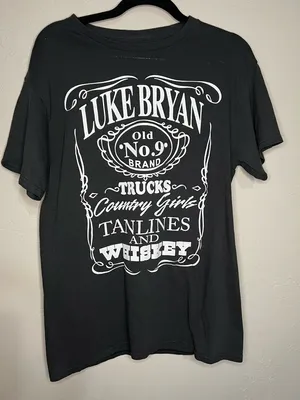 Luke Bryan Black Kill The Lights‎ 2016 Tour Country Music Concert Shirt thumbnail 2