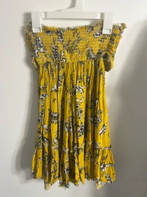 Skylar + Madison Yellow Floral Mini Dress thumbnail 2
