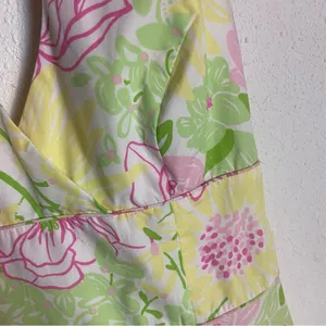 Lilly Pulitzer Size 8 Pink Green Floral Blast Willa Halter Dress Garden Party thumbnail 8